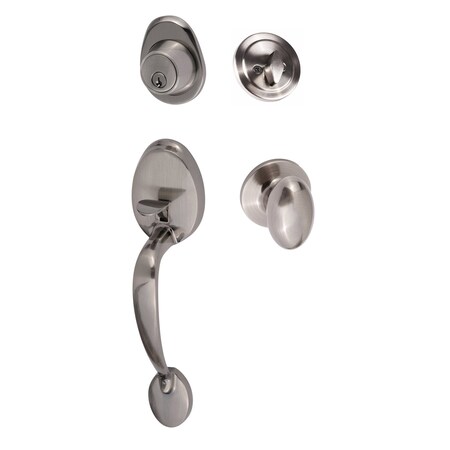 Sure-Loc Hardware Sure-Loc Hardware Alta Handleset, Arapaho Handleset Trim, Antique Nickel AT507-AR 15A